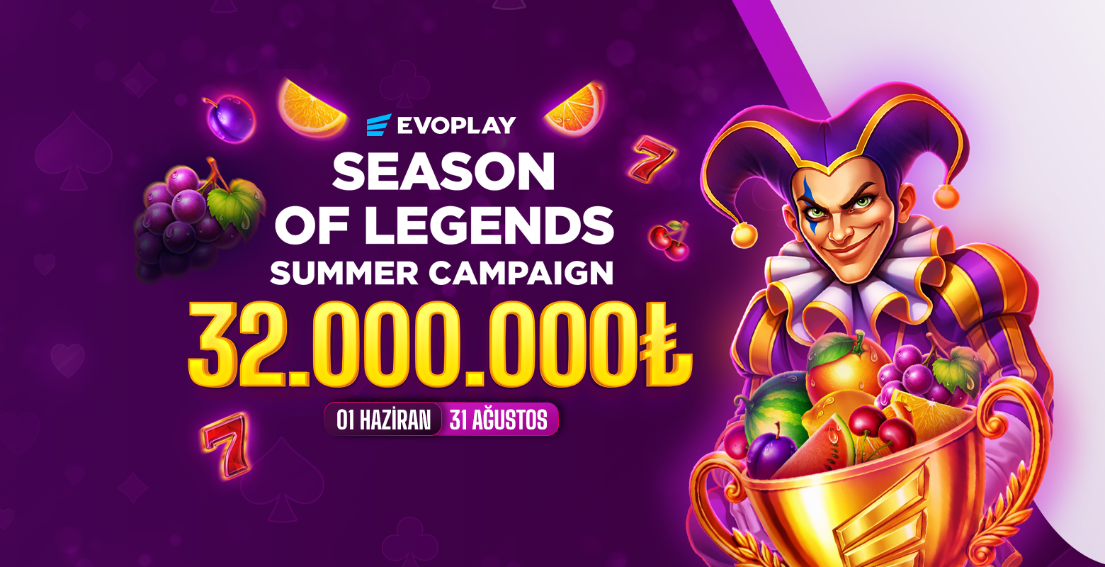 Evoplay sağlayıcısının seçili oyunlarında toplam 32.000.000₺ ödüllü turnuvasına hemen katıl!